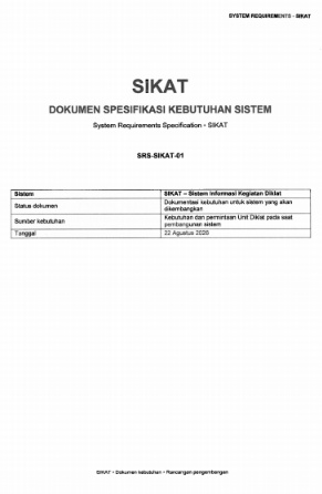 Dokumen Kebutuhan Sistem
